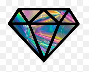 Diamond Holographic Bynisha Colorful Green Blue Purple - Design ClipartFlare.com 