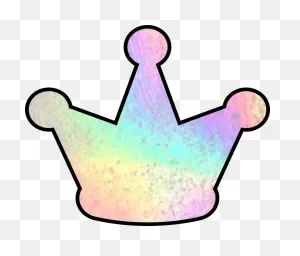 Holographic Holo Crown Freetoedit Clipart - Full Size Clipart ClipartFlare.com 