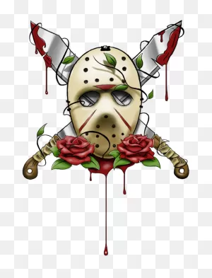 Horror Clipart Casper - Jason Mask Tattoo Designs - (600X927) Png ClipartFlare.com 