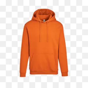 Adult Pullover Hood With Hidden Zipper Pocket In Orange