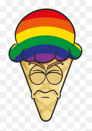 Gay Pride Ice Cream Cone Emoji Stickers Messages Sticker-3 - Ice ClipartFlare.com 