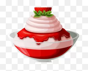 Download Hd Ice Cream Clipart Bowl - Strawberries And Ice Cream ClipartFlare.com 
