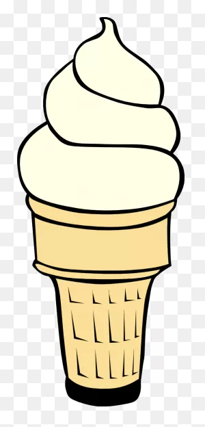 White Ice Cream In The Cone Clipart Free Image Download
