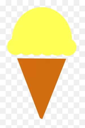 Ice Cream Clip Art - Yellow Ice Cream Scoop Cartoon - (396X595 ClipartFlare.com 