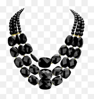 Chunky Layered Black Statement Necklace (Necklaces) | Chunk ClipartFlare.com 