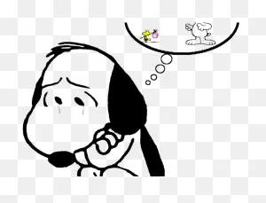 Snoopy Clipart Sad - Snoopy Triste Imagem - Png Download - Full ClipartFlare.com 