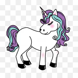 Unicornio Kawaii Fitted Women T-Shirt - Imagem De Unicornio Kawaii ClipartFlare.com 