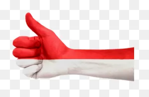 Indonesia Flag Hand - Free Image On ClipartFlare