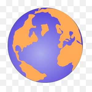 Globe Clipart Orange - Orange And Blue Globe - Png Download - Full ClipartFlare.com 