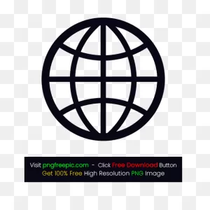 Bold Internet Icon Png - Internet Globe Vector Shape Clipart Download