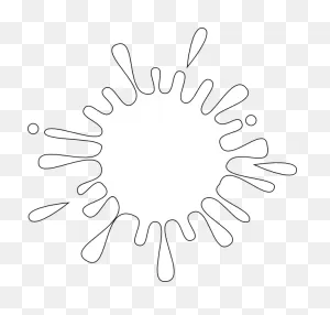 Ink Splash With Drops (White) | ClipartFlare - Free Clipart Images