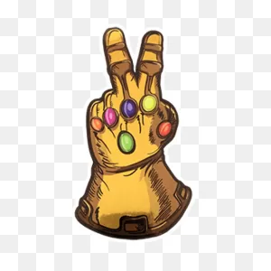 The Infinity Gauntlet Peace Sticker - Sticker Mania