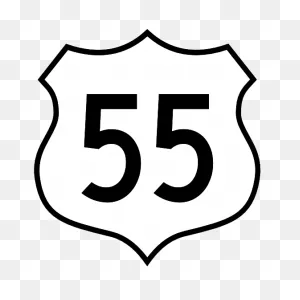 Highway 55 Sign Sticker