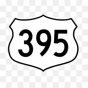 Highway 395 Sign Sticker