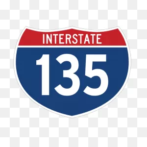 Interstate 135 Sign Sticker