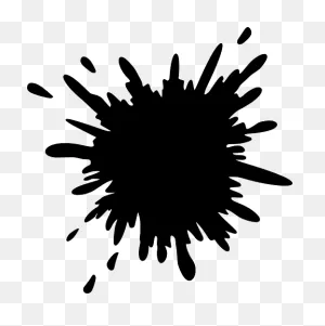 Black Ink Splatter Transparent Png - Stickpng