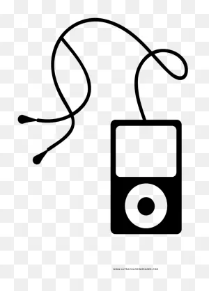 Ipod Coloring Page - Line Art Clipart - Full Size Clipart ClipartFlare.com 