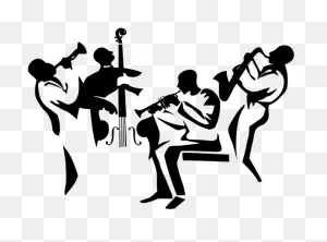 Music Silhouette, Music Wall, Jazz Poster, Jazz Band, - New ClipartFlare.com 