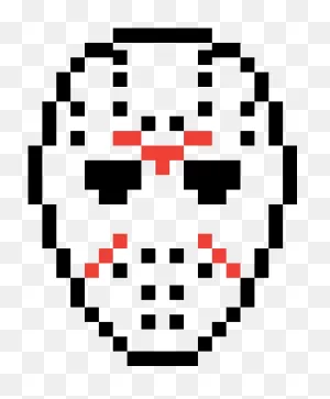 Jason Voorhes Hockey Mask - Jason Mask Pixel Art | Full Size Png ClipartFlare.com 