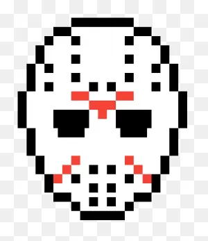 Jason Mask - Jason Mask Pixel Art Clipart - Full Size Clipart ClipartFlare.com 