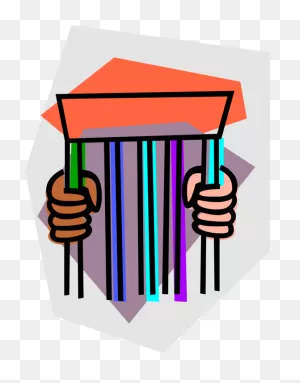 Vector Illustration Of Prison Cell With Incarcerated - Jail Cell ClipartFlare.com 
