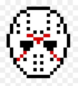 Friday The 13Th Mask - Jason Mask Pixel Art Clipart - Full Size ClipartFlare.com 