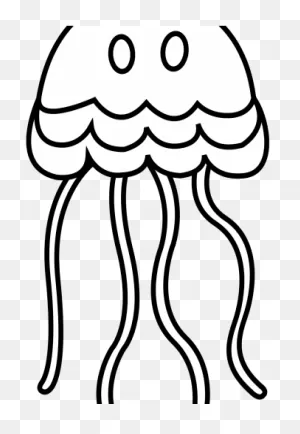 Jellie Clipart Outline - Jellyfish Black And White Clipart - Png ClipartFlare.com 