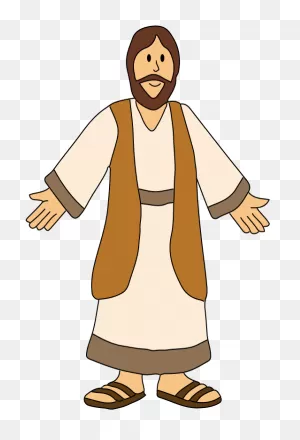 Flat Jesus Colored - Flat Jesus Clipart - Full Size Clipart ClipartFlare.com 