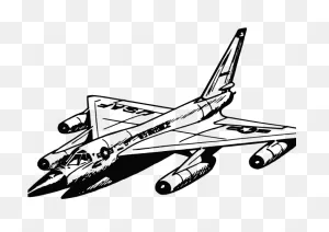 Jet Clipart Line Drawing - Fighter Jet Colouring Pages - Png ClipartFlare.com 