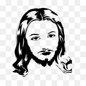 Jesus Christ Face Silhouette | Free PNG-WebP