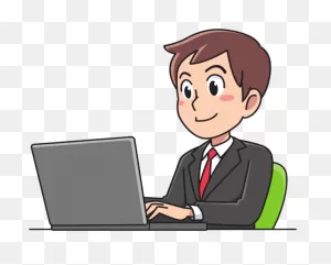 Job Cartoon Male Communication Clipart - Job Clipart Business Clip Art