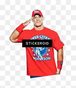 John Cena - Mens John Cena You Cant See Me Never Give Up Red Blue ClipartFlare.com 