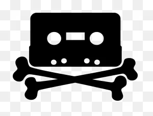 Onlinelabels Clip Art - Cassette Jolly Roger