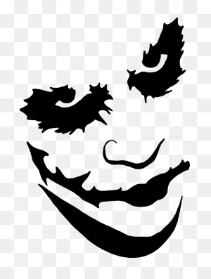 Joker Face Paint Png Transparent Stock - Pumpkin Carving Templates ClipartFlare.com 