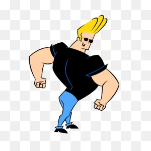 Check Out This Transparent Johnny Bravo Showing Back Muscles Png Image