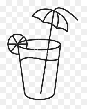 Juice Clip Art Black And White - Outline Image Of Juice Glass ClipartFlare.com 