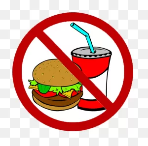 Nofoodanddrinks Image - Say No To Junk Food Poster Clipart - Full ClipartFlare.com 