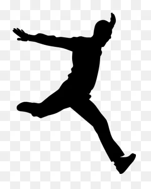 Silhouette, Jumping, Running, Men, Businessman - Silhouette ClipartFlare.com 
