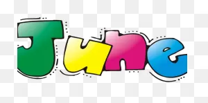 June Clipart Calendar - June Word - Png Download - Full Size ClipartFlare.com 