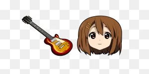 K-On Yui Hirasawa And Guitar Cursor – Custom Cursor
