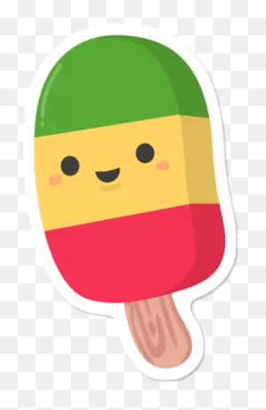 Kawaii Cute Summer Popsicle - Popsicle Kawaii Clipart - Full Size ClipartFlare.com 