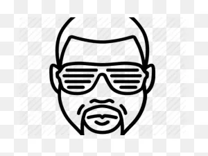 Drawn Celebrity Kanye West - Kanye West Head Outline Clipart ClipartFlare.com 