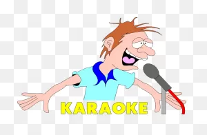 Illustration Of A Drunk Singer With Karaoke Text - Do Karaoke ClipartFlare.com 