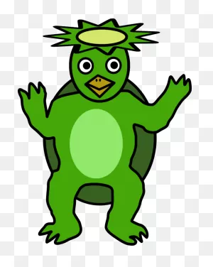 Green Japanese Kappa Cartoon Clip Art Image - Clipsafari