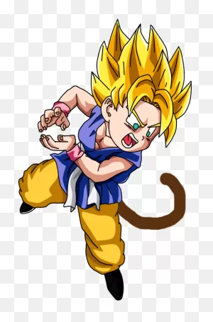 Kid Goku Tail Kamehameha Adult Goku Adult Goku Ssj - Goku Gt Ssj ClipartFlare.com 