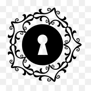 Free Icon | Keyhole In A Floral Design Star Shape