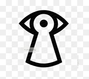 Vector Icon Of Eye Looking Through Keyhole Clipart - Full Size ClipartFlare.com 
