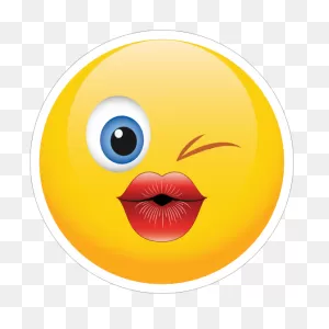 Cute Blowing A Kiss Emoji Sticker