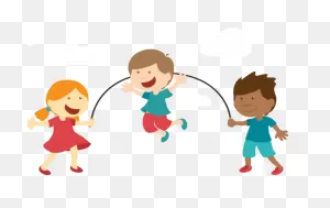 Kids Play - Rope Skipping In Cartoon Clipart - Full Size Clipart ClipartFlare.com 