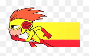 Flash Clipart Running - Kid Flash Teen Titans Go - Png Download ClipartFlare.com 